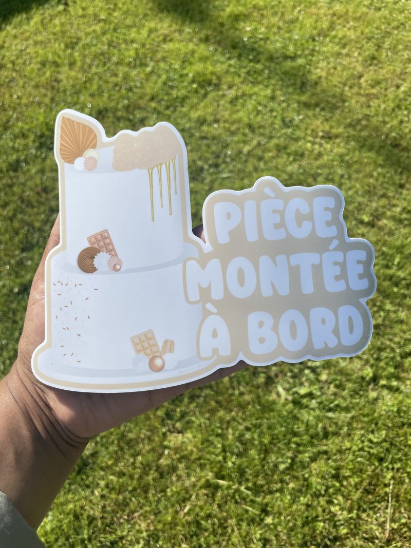 Sticker Magnétique pièce montée à bord - Beige