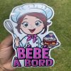 sticker bébé à bord pâtissière